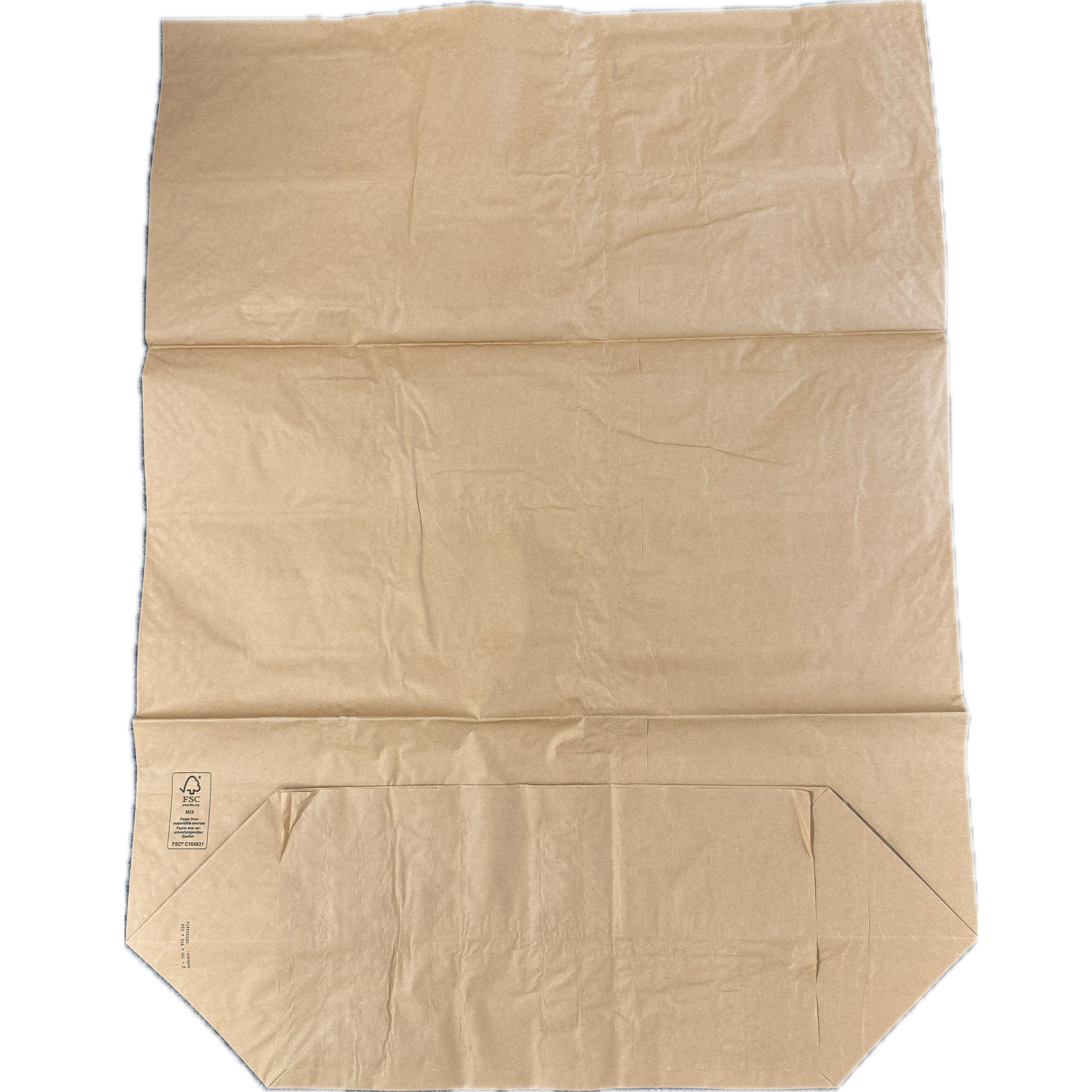 Papierabfallsäcke 120 Liter, "FSC-zertifiziert", 70 x 95 + 22 cm, ohne Druck, 25 Stück/Packung