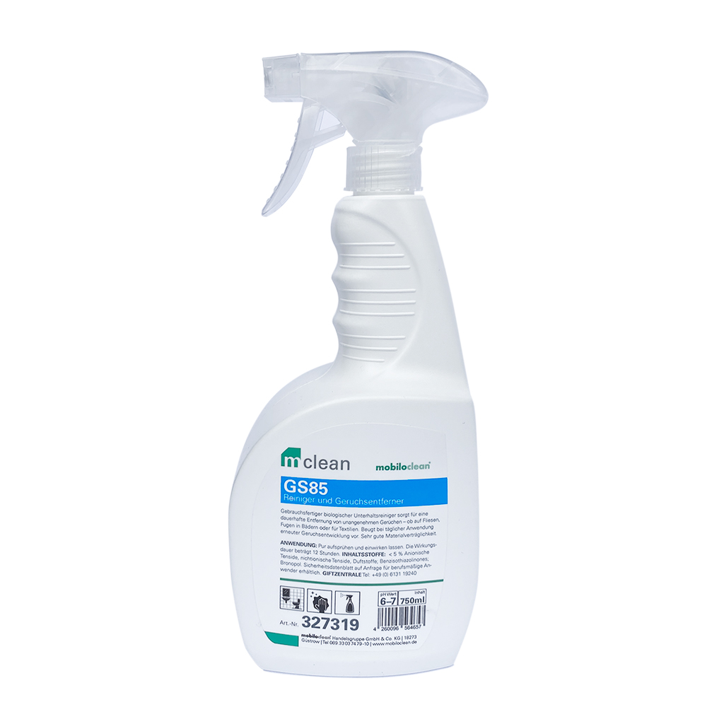 mclean GS85, gebrauchsfertig, Mikrobiologischer Geruchsentferner und Reiniger, 750 ml Sprühflasche